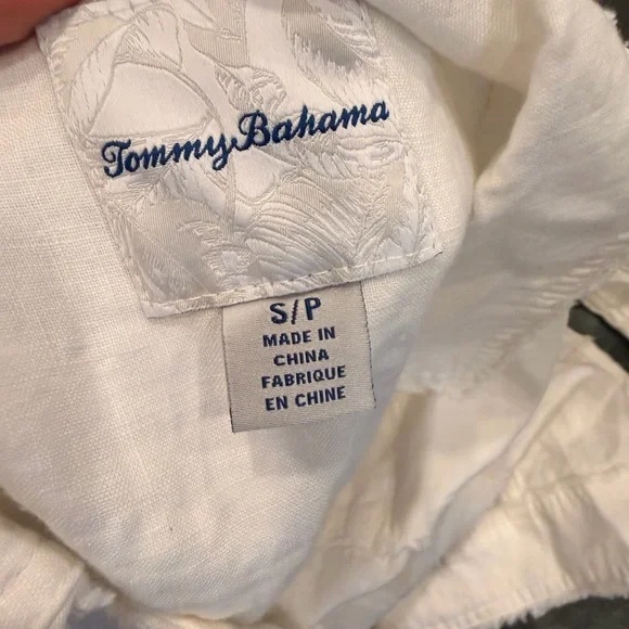 New Tommy Bahama White Frayed Hem Jean Jacket - Picture 4 of 5